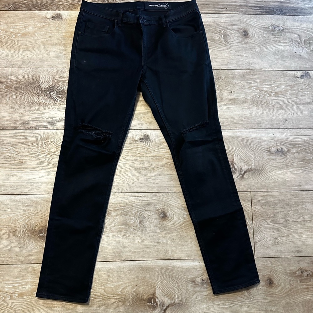 Treasure & Bond Black ripped skinny jeans